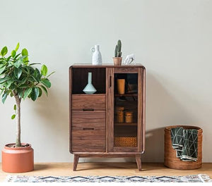 Slabstudiohongkong Oak File Cabinets - Walnut Finish - Storage Cabinet