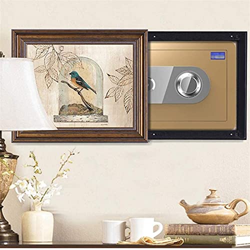 DJDLLZY Safe Box Fireproof Waterproof Combination Lock,The High Security Steel Lock Safe Mechanical Lock All Steel Safe Large Capacity 45cm Anti-Theft (Color : Brown)