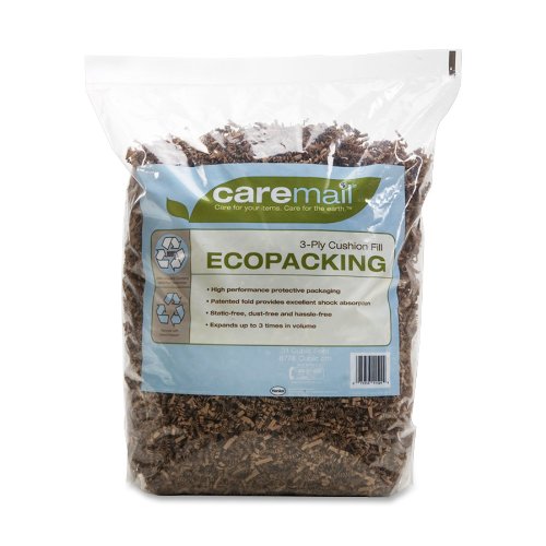 Caremail EcoPacking 3-Ply Cushion Fill Protective Packaging Filler, 0.31 Cubic Feet (1092723)