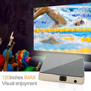iCODIS G1 Mini Projector, DLP Support Full HD 1080P, HDMI & WiFi Wireless Connectivity, Portable Size & 120" Display, 30,000 Hour LED, Pico Video Projector(Black)