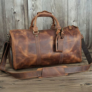 JJWC Travel Bag Large-Capacity Handbag Men's Business Travel Luggage Bag Retro Diagonal Large Bag (Color : A, Size : 50 * 25 * 25cm)