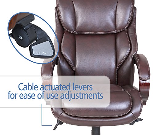 La-Z-Boy Bellamy Executive Bonded Leather Office Chair - Coffee (Brown)