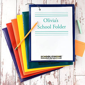 StoreSMART - Plastic School/Home Folders Archival Folders - Primary Colors 300 Pack - 50 Each of Six Bright Colors (SH900PCP300ENG)