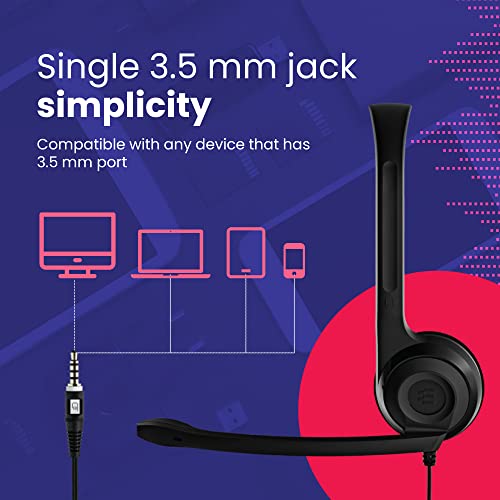 Global Teck Worldwide GTW Bundle of 60 EPOS EDU 10 Stereo Headsets with Microphone Kit
