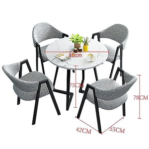 HSHBDDM Reception Room Club Table Set with 4 Chairs
