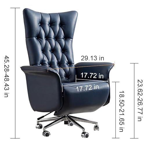 BAILAI Office Chair Leather Home Desk 360° Rotating Office Chair