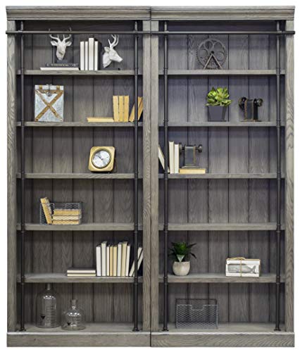 Martin Furniture AE4094Gx2-AE402 Avondale 2 Bookcase Wall Gray,