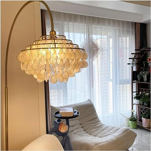 WAGLOS Bright Floor Lamp with Long Handle and Curved Design