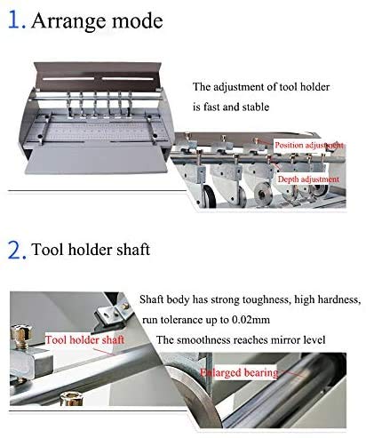 Mxmoonant 3-in-1 Electric Creasing Machine 18 1/2"(470mm) Paper Creaser Scorer Perforator Cutter for Cards Invitations Tickets