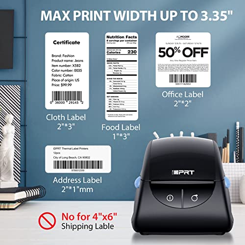 iDPRT Label Printer - 2022 Thermal Label Maker with Auto Label Detection, 1"-3.35" Print Width for Home, Office&Small Business, Suitable for Barcode, Address, Filling and Storing, Support Windows&Mac