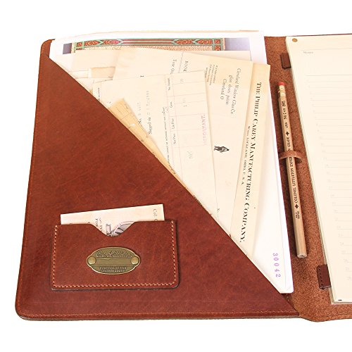 Brown Leather Tablet Portfolio Case No. 18 - USA Made, Fits iPad | Col. Littleton