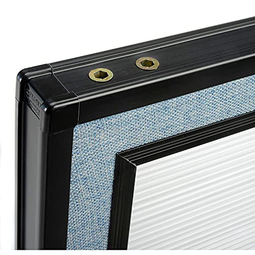 Global Industrial Office Partition Panel with Partial Window, Blue 60-1/4"W x 72"H