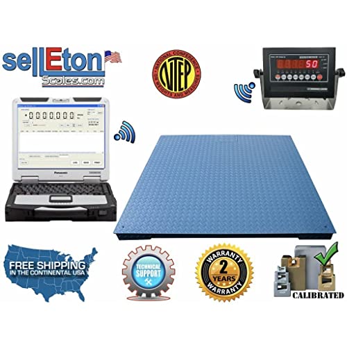 SellEton SL-916-4x4-5 NTEP Floor Scale 48" X 48" (4' X 4') Legal for Trade 5000 X 1 Lb/ Indicator