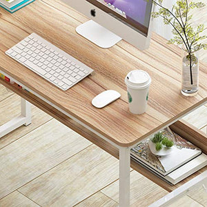 LICHUAN Folding Table Computer Desk- Desktop Home Simple Desk Computer Desk Study Writing Table Office Desk Workstation for Home Office Folding Table Desk