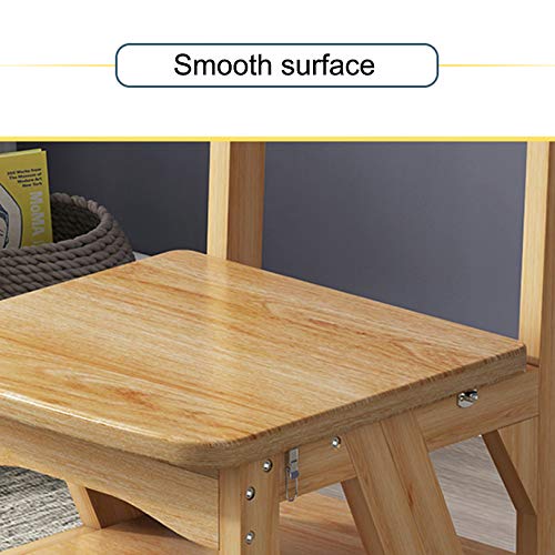 QDY Modern Furniture Folding Ladder Wood Chair 4 Step Library Stools
