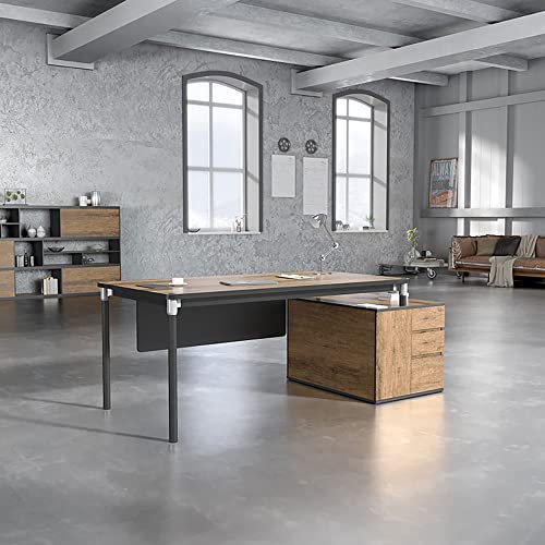 VejiA Office Furniture Desk Staff Table and Chair Combo