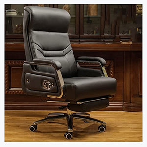 XiVue Genuine Leather Ergonomic Office Chair with Armrests and Adjustable Height
