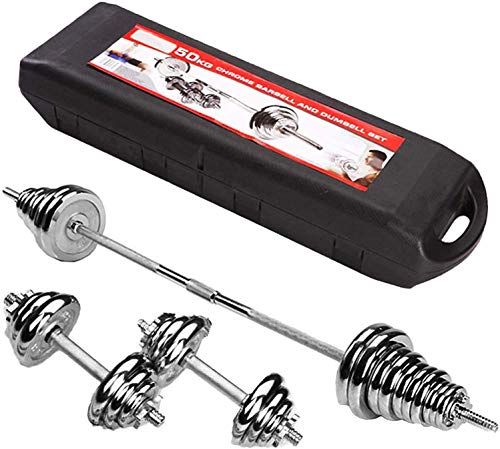 WUYISHAN 【Ship from USA】 Adjustable Dumbbells Barbell Weights Set with Bar, 110 lbs Dumbbells Strength Training Equipment for Home Gym Lifting, for Indoor Body Workout Fitness Beginners Professionals