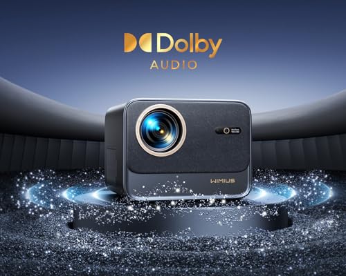 WiMiUS 4K Projector with Wifi6, Bluetooth, and Dolby Audio