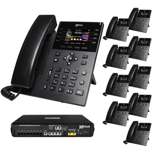 XBLUE NETWORKS X16 Plus VoIP System Bundle with (10) IP8g IP Phones
