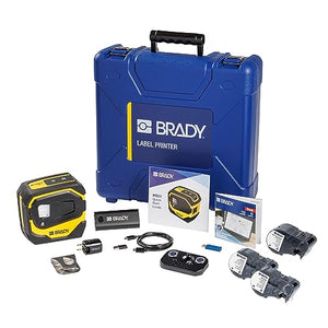 Brady M511 Portable Wireless Industrial Label Printer with Bluetooth - Hard Case, Power Brick, 3 Label Cartridges, Magnet, Utility Hook Workstation Product/Wire Suite