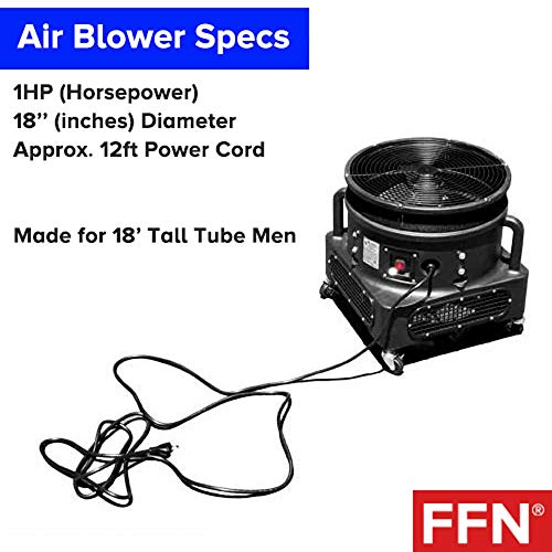 Blue Income Tax Service E-file 18 foot Tall Inflatable Tube Man Air Powered Waving Puppet, Air Blower Motor Included Dancer by Feather Flag Nation