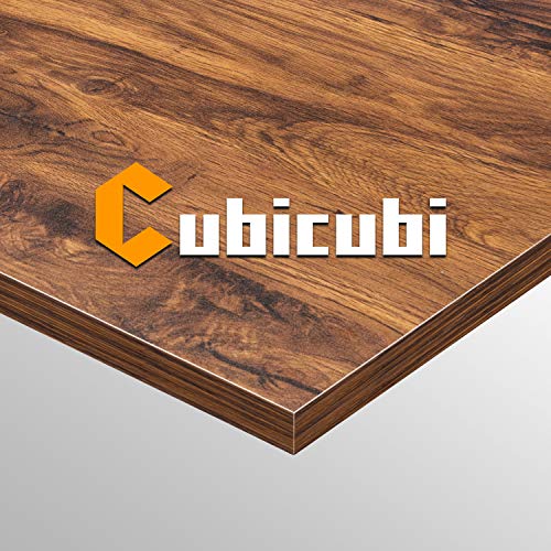 CubiCubi L-Shaped Desk with Hutch,59" Corner Computer Desk,Home Office Gaming Table Workstation with Storage Bookshelf,Dark Rustic