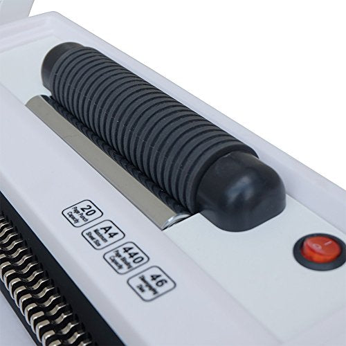 TruBind Coil-Binding Machine - with Electric Coil Inserter and Foot Pedal - TB-S20AP - Professionally Bind Books and Documents - Home or Office Use - Adjustable Hole Punching and Paper Sizes