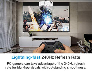 Optoma UHD38 4K Gaming Projector | 4000 Lumens | 4.2ms Response Time | Enhanced Gaming Mode | 240Hz Refresh Rate | HDR10 & HLG