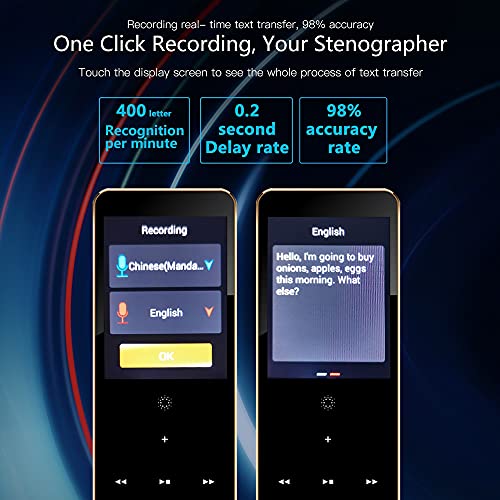 None 89 Languages X1 Voice Recording Translator Device WiFi/Hotspot/Offline 2.0 Inch (Rose Gold)