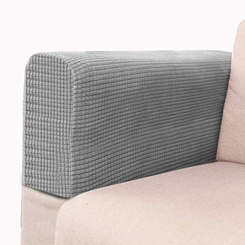 SaditY Green Leather Armchair Armrest Covers - 2pcs