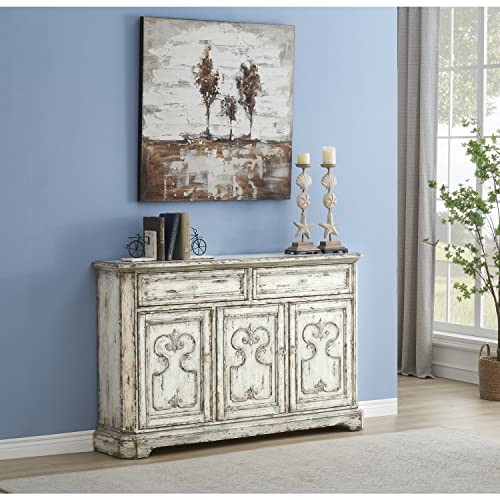 Coast to Coast Outsider Vintage Cream Credenza, 64.5 x 41 x 15