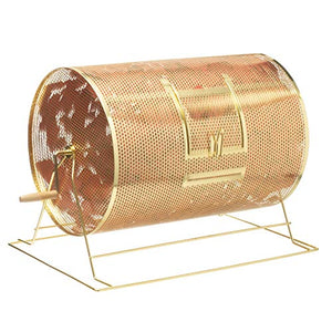 Large Brass Raffle Spinning Drum - 10000 Capacity Raffle Ticket Stubs or Bingo Balls - Small Business Supplies, Lottery, Fundraiser, Drawing Games
