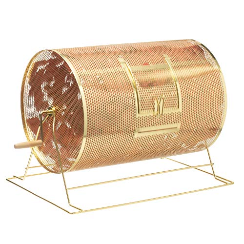 Large Brass Raffle Spinning Drum - 10000 Capacity Raffle Ticket Stubs or Bingo Balls - Small Business Supplies, Lottery, Fundraiser, Drawing Games