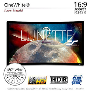 Elite Screens Lunette 2 Series, 100-inch Diagonal 16:9, Curved Home Theater Fixed Frame Projector Screen, CURVE100WH2