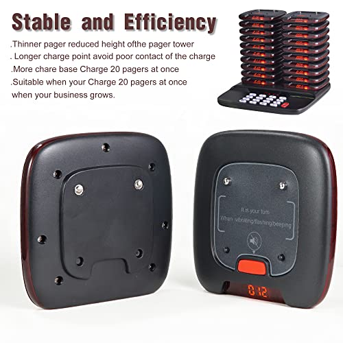 Generic Restaurant Pager System with 20 Pagers, 2624ft Range, Call Record & Silent Mode