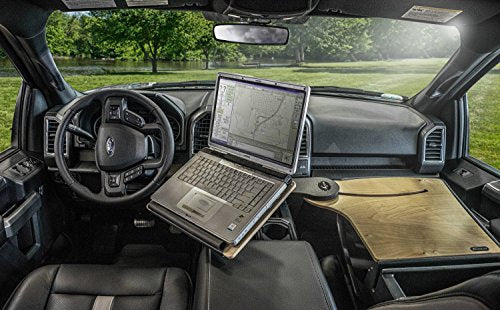 AutoExec AUE10013 Birch Vehicle Black/Grey/Wood Reach Passenger Desk