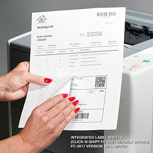 Mailing Labels - FC-0017 Label Sheets – 6" x 4" Label on a Full Perforated Sheet - can be Used as Personalized Labels, Custom Labels, Packing Slip, Shipping Labels, Label Sheets