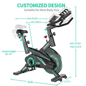 L NOW Exercise Bike Indoor Cycling Bike Belt Drive Smooth Magnetic Resistance Stationary Bike (S3)