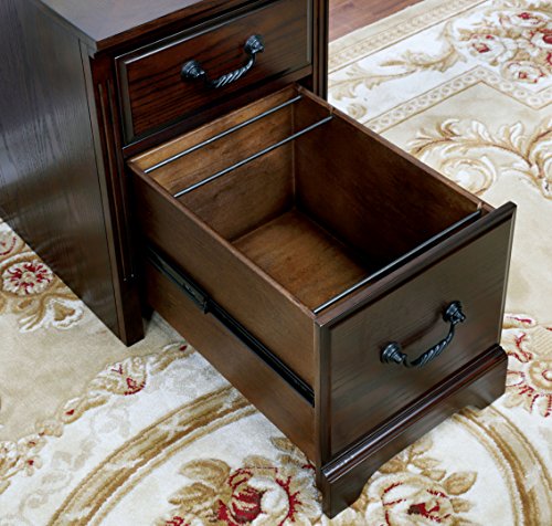 247SHOPATHOME IDF-DK6384CS Leos File Cabinet, Dark Walnut