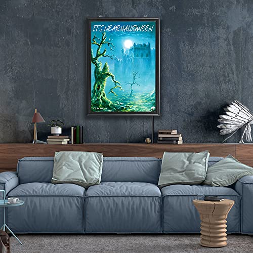 Spolehli LED Poster Frame 27"×40" Snap Frame with Dimmer Switch Illuminated Backlit Movie Poster Frame in Black Adjustable Brightness Gift for Chrismas Decorations Home Theater Advertisement