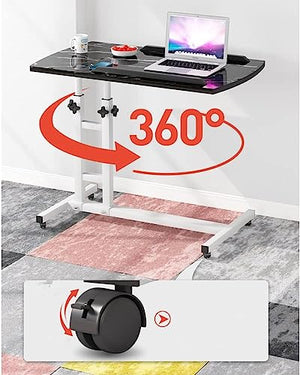 OGRAFF Rolling Laptop Table for Couch - Adjustable Height Presentation Cart