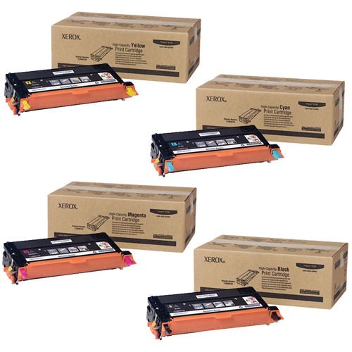 Xerox Phaser 6180 High Yield Toner Set - 113R00723, 113R00724, 113R00725, 113R00726 (Cyan / Magenta / Yellow / Black)