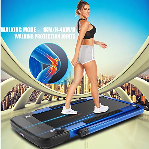 ANCHEER 2 in 1 Under Desk Treadmill, Fitness Electric Folding Treadmill Machine for Home, Portable Running Walking Motorized Exercise Treadmill Machine with Remote Control and LCD Display (Green)