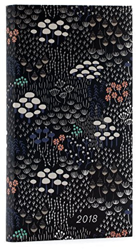 High Note 2018 Silver Floral 18-Month Weekly Pocket Planner: Beautiful, Durable, Soft-cover, Foil Embellished, Checkbook Sized Planner Featuring ... Designer Art By Elizabeth Olwen (CHK0300)