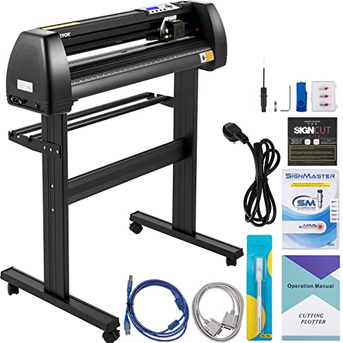 VEVOR Vinyl Cutter Machine 34in LED Plotter Printer Floor Stand