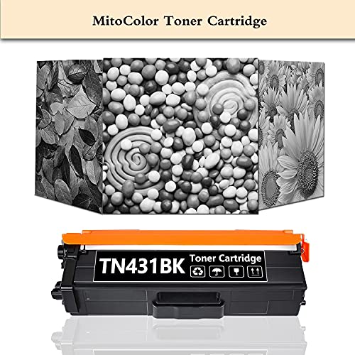 6-Pack(3BK+1C+1M+1Y) Compatible TN431 Toner Cartridge Replacement for Brother TN-431 HL-L8260CDW HL-L8360CDW MFC-L8900CDW MFC-L8610CDW Color Printer