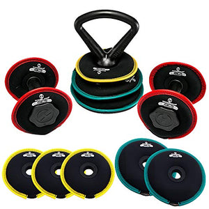 Hyperwear SoftBell Home Gym Dumbbell Kettlebell Combo Set Strength Training (Light Combo)