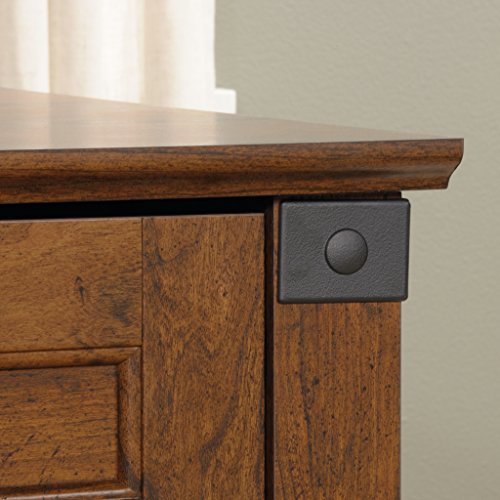 Sauder 416969 Carson Forge Corner Computer Desk, L: 66.14" x W: 66.14" x H: 29.88", Washington Cherry finish