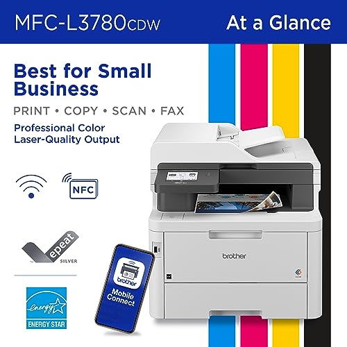 Brother MFC-L3780CDW Wireless Color All-in-One Printer | Laser Quality Output | Duplex Copy & Scan | Amazon Dash Replenishment Ready